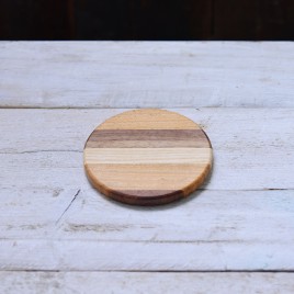 Natural colour wooden coaster